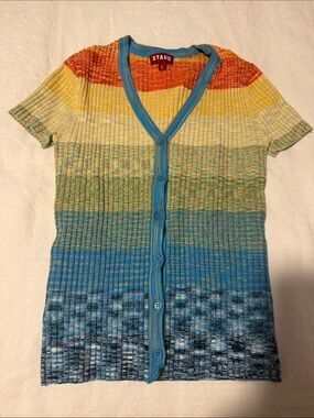STAUD Short Sleeve Cargo Sweater Small